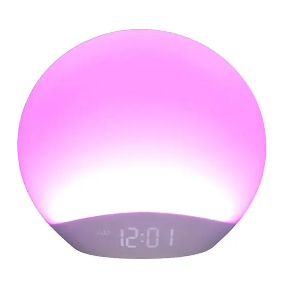 Reacher R7 Sunrise Alarm Clock Sound Machine Night Light Sleep Aid White EUC - Picture 8 of 12